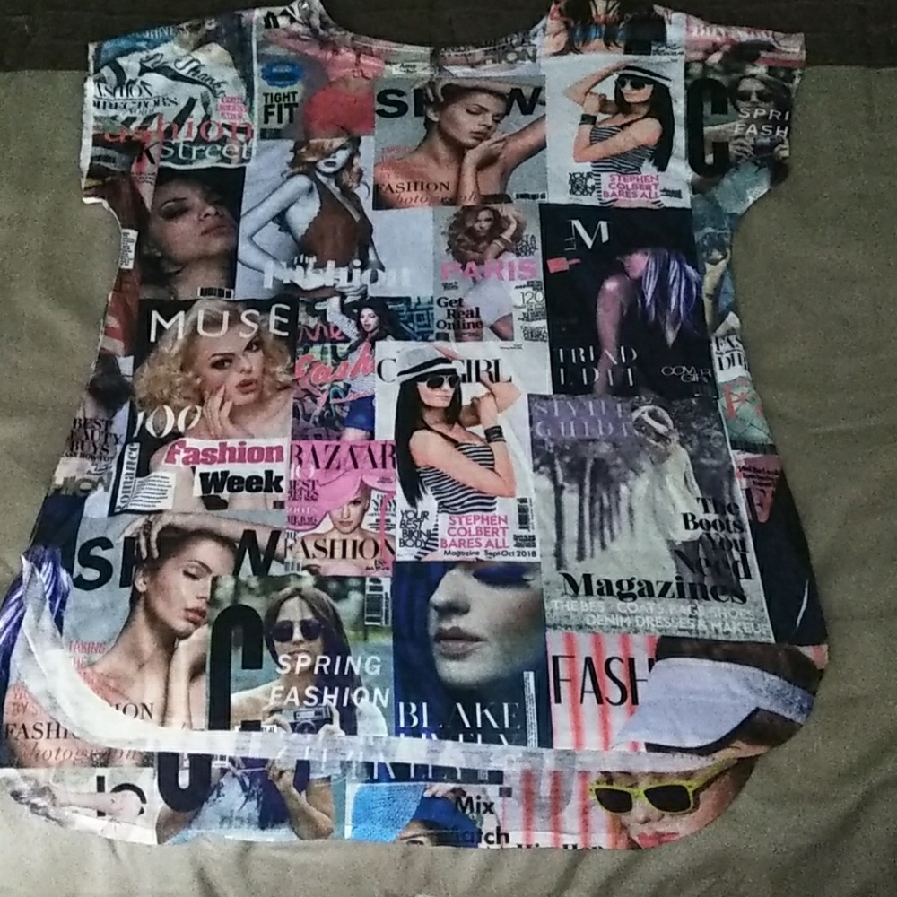 Girl print top size small